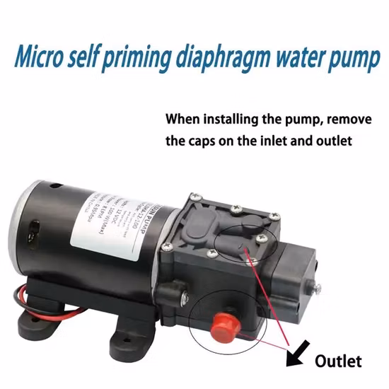 12V 24V 160psi 8lpm Hochdruck-Mikro-Elektromembranpumpen Druckerhöhungspumpe für Wasserreiniger